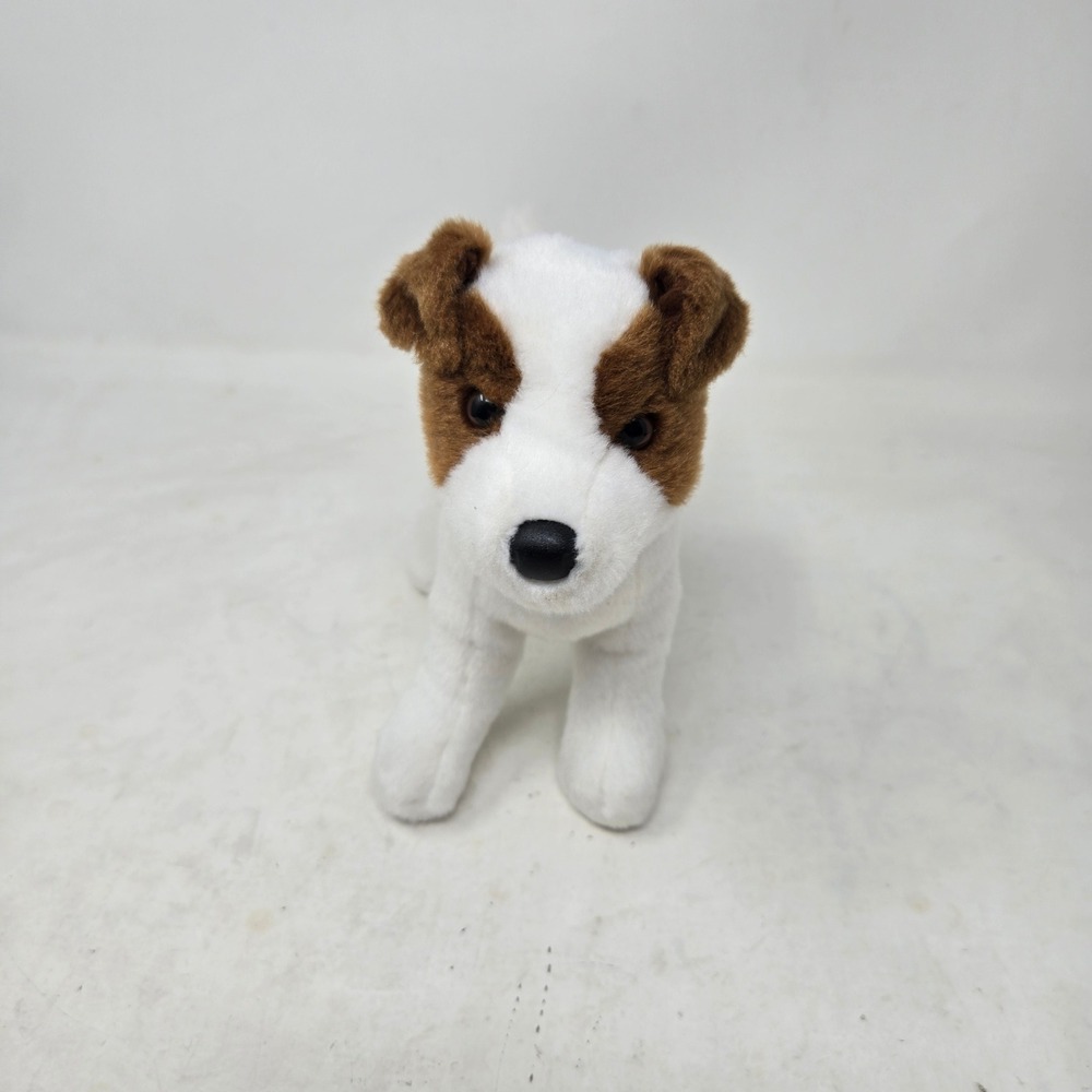 Douglas Cuddle Toys Jack Russell Terrier Plush Stuffed Animal White Brown Dog